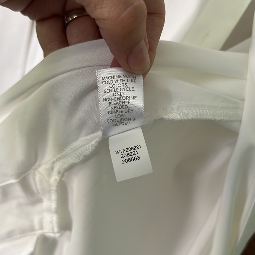 J Jill Size Large white button down tunic top - Picture 7 of 7